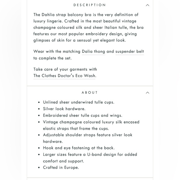 *New w/ tags* Fleur of England Dahlia Strap Balcony Bra 32B - Picture 6 of 6